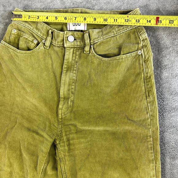 BDG Urban Outfitters Womens Corduroy High Rise Wide Leg Pants Size 27 Green - Picture 7 of 10